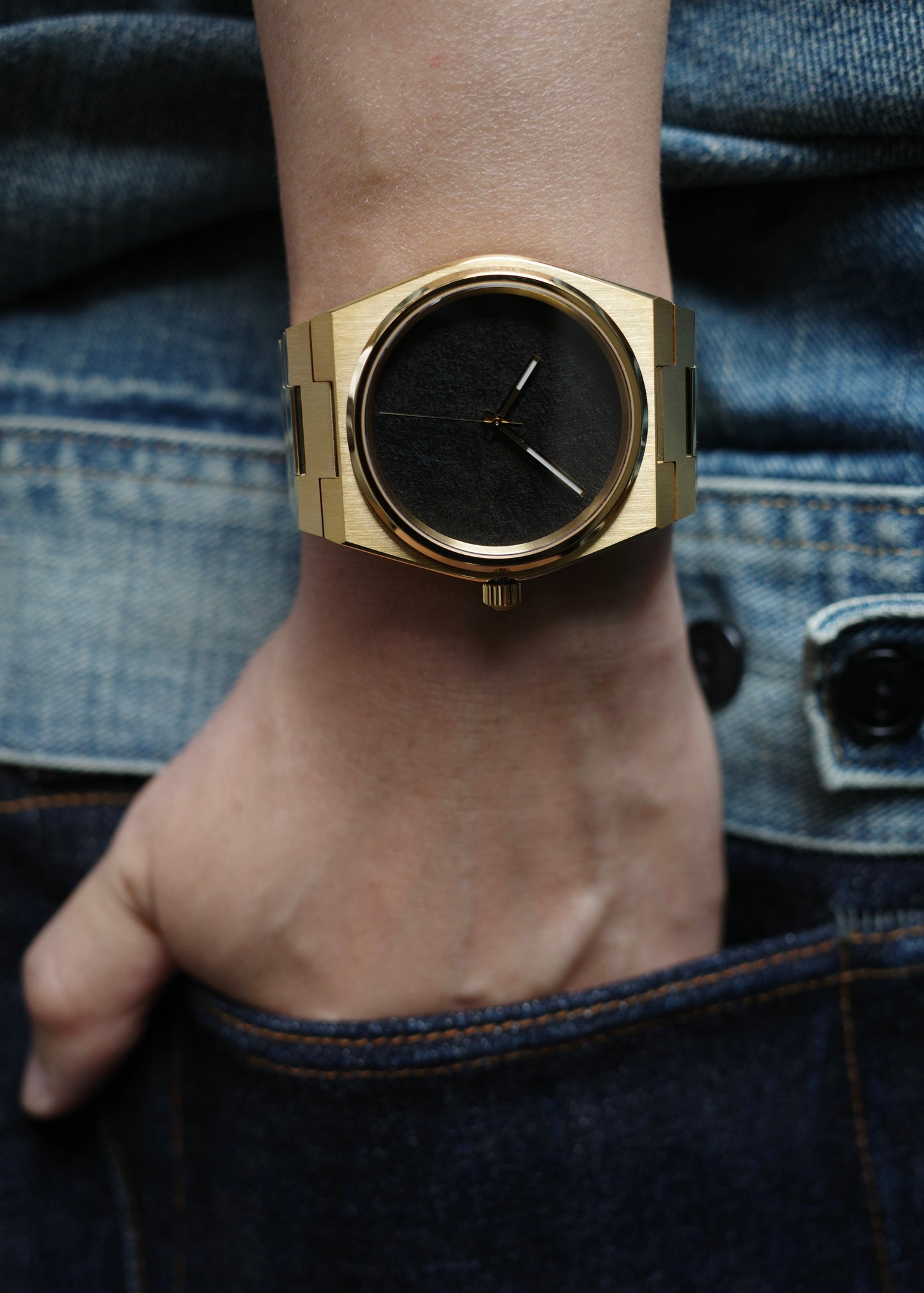 Aurora Technical Wood Veneer Dial Watch