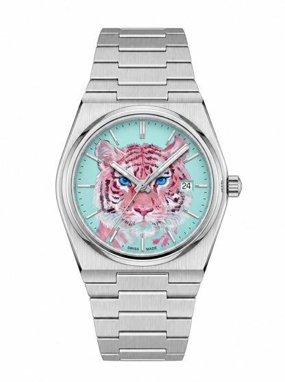 Wild Elegance Tiger Dial – Hand-Painted Edition