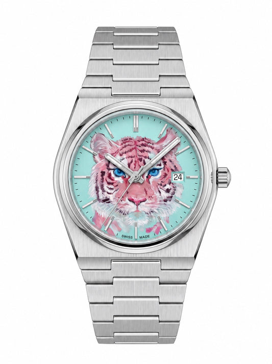 Wild Elegance Tiger Dial – Hand-Painted Edition